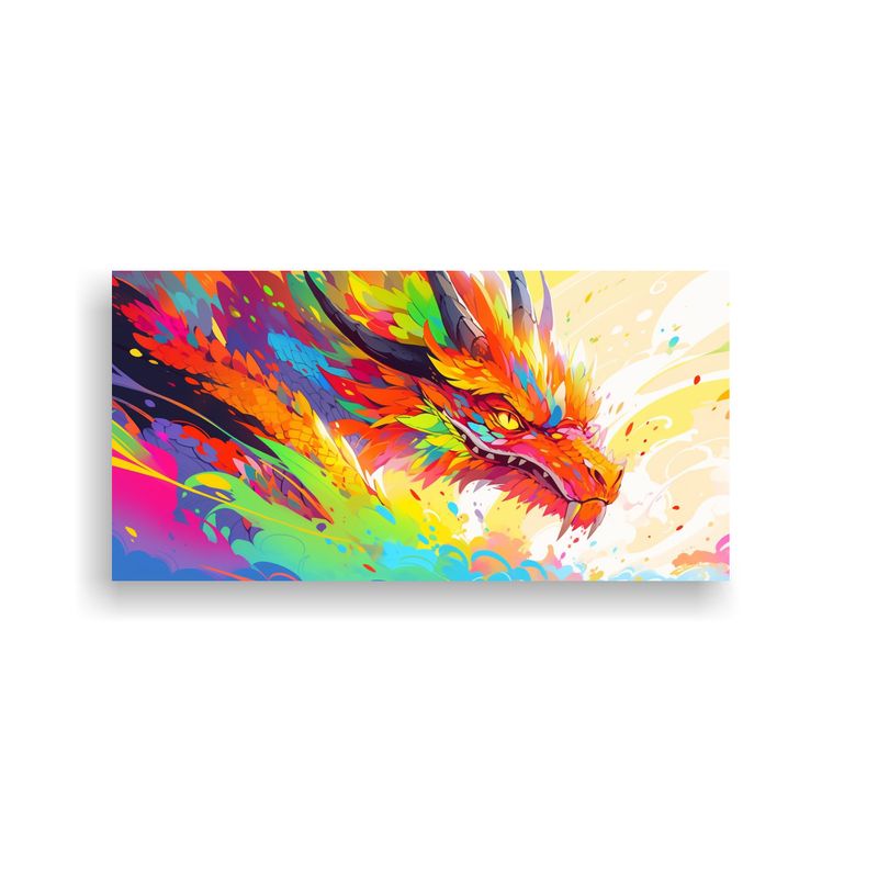GENERICO - Cuadro Decorativo Estilo Galería Dragón Arcoír 160x80cm