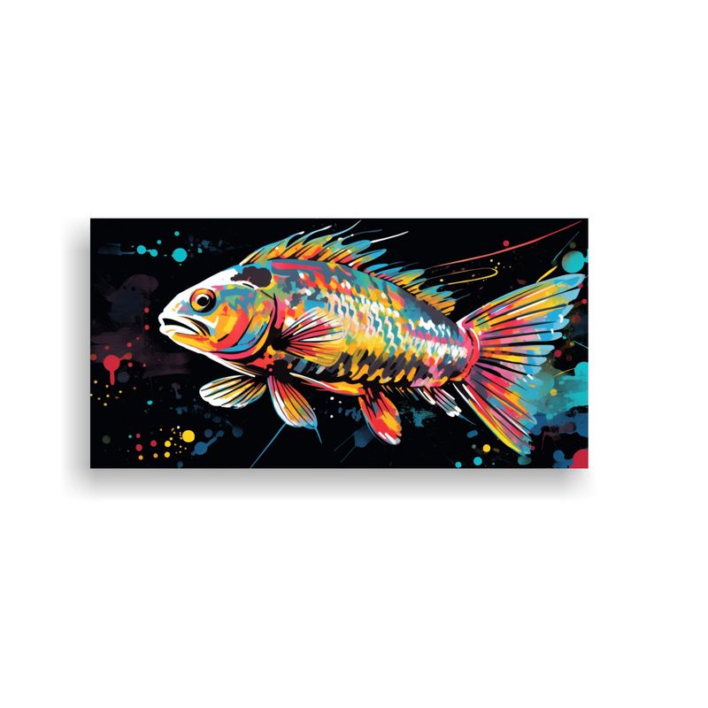 GENERICO - Pintura Decorativa De Imagen Luminosa De Un Pez Ce 160x80cm