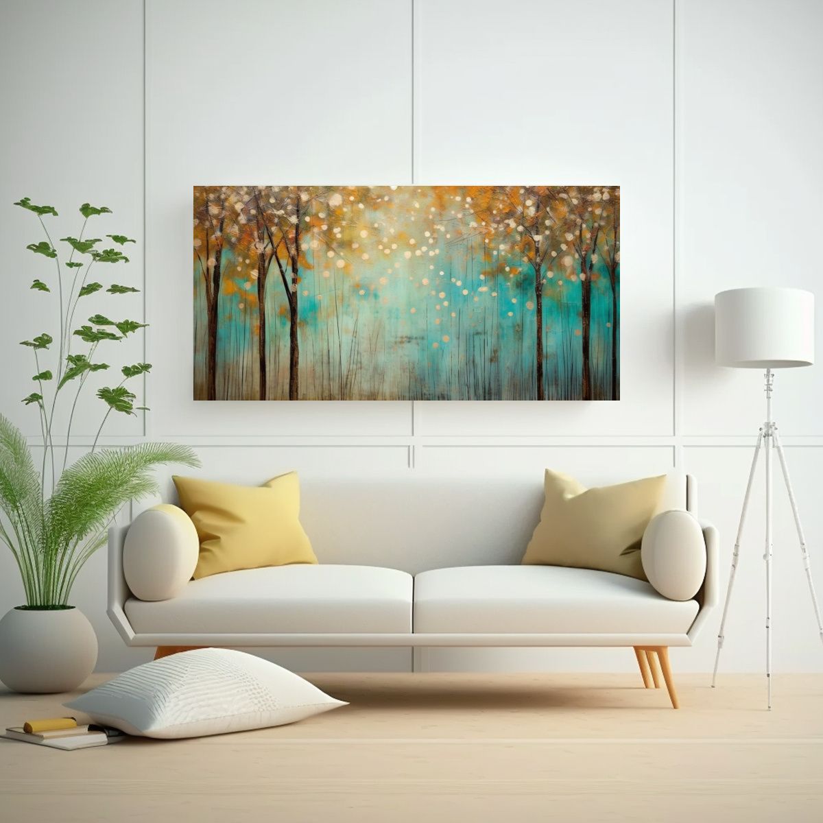 GENERICO - Impresión Artística De árboles Colgantes En Est 160x80cm.