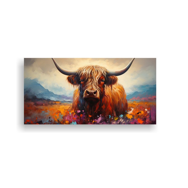 GENERICO - Pintura Al Estilo óleo Moderna De Vaca De Las Hig 160x80cm