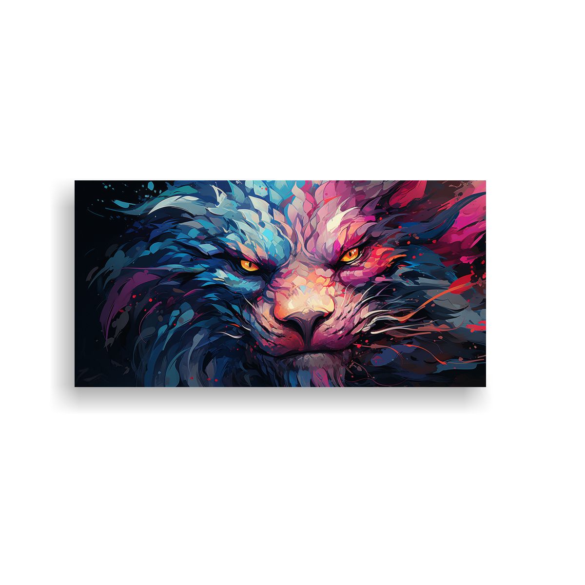 GENERICO - Dibujo Innovador De Dragón En Colores Rosa Y Azul 160x80cm