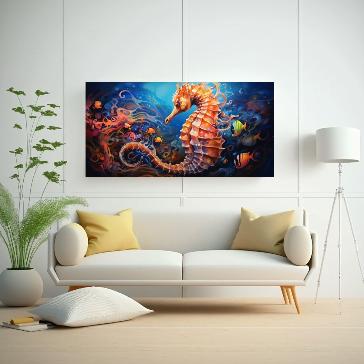 GENERICO - Pintura Al Estilo óleo Colorida De Estilo Caballi 160x80cm