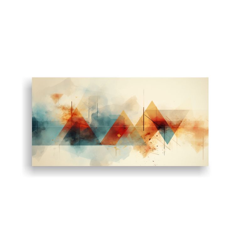 GENERICO - Cuadro Abstracto Con Paleta De Colores Tríadicos  160x80cm