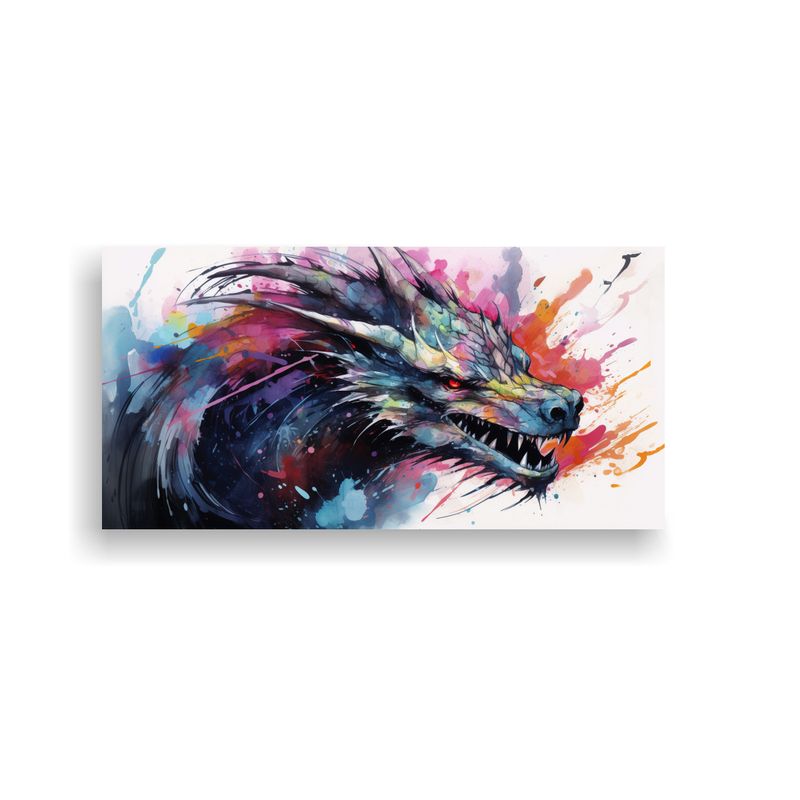 GENERICO - Pintura Espectacular Vida De Dragón En Colores Vi 160x80cm