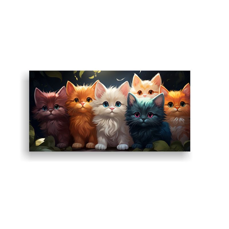 GENERICO - Pinturas Decorativas Estilo Anime De Muchos Gatito 160x80cm