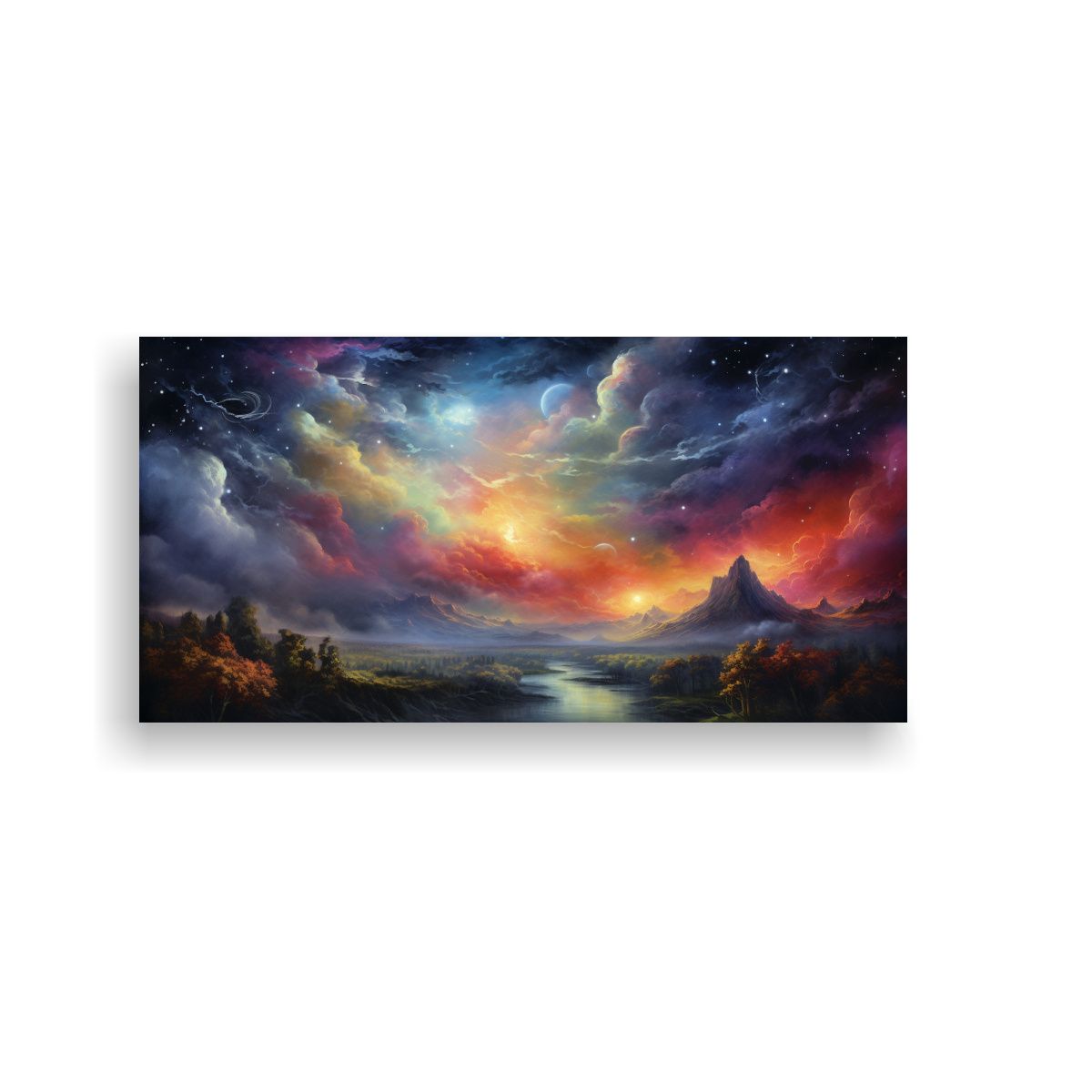 GENERICO - Pinturas Decorativas Modernas Noche Estrellada Co 160x80cm.