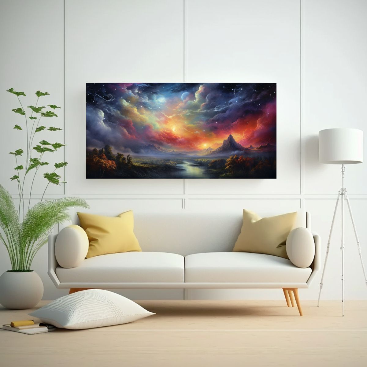 GENERICO - Pinturas Decorativas Modernas Noche Estrellada Co 160x80cm.