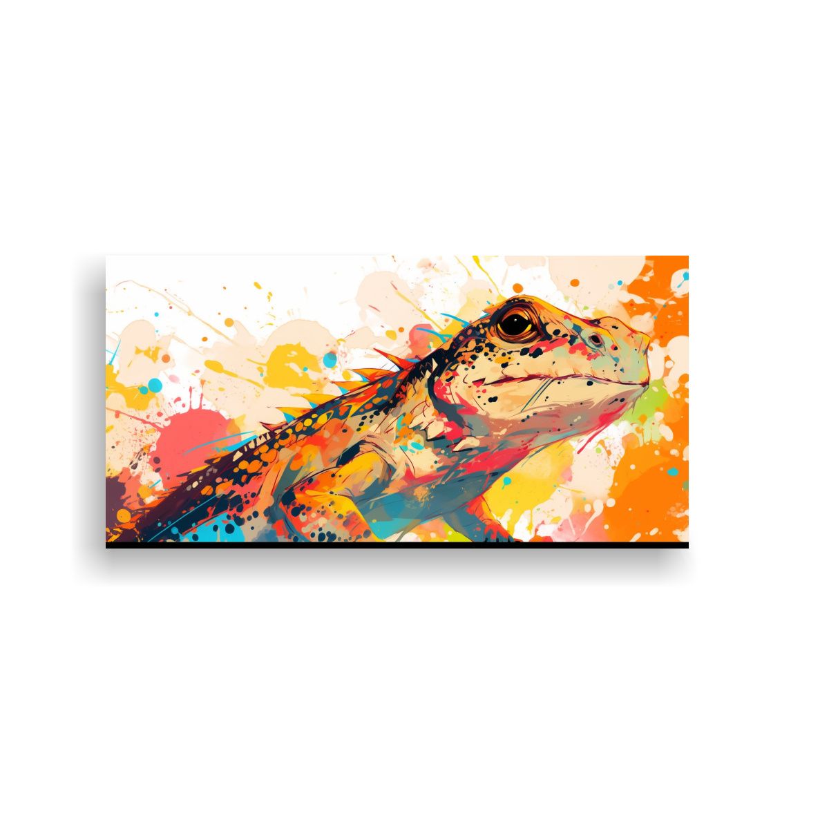 GENERICO - Pintura De Arte Pop Neo De Reptil En Colores Vibra 160x80cm