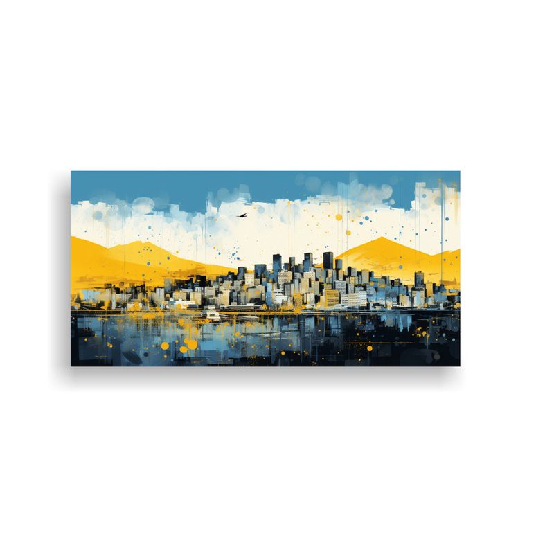 GENERICO - Cuadro Impreso Naturaleza Viva Santiago Chile En C 160x80cm
