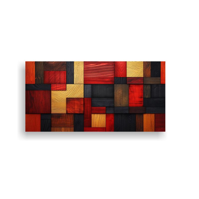 GENERICO - Pintura En Bastidor Rectangular Con Patrón De Col 160x80cm