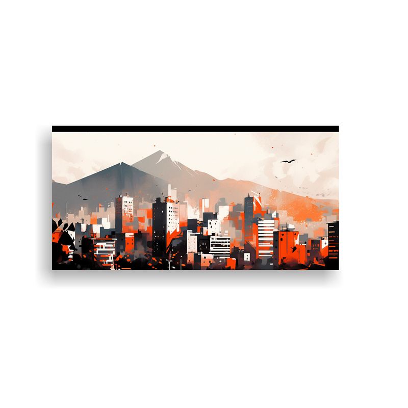 GENERICO - Cuadro Decorativo De Composición En Blanco Y Nara 160x80cm