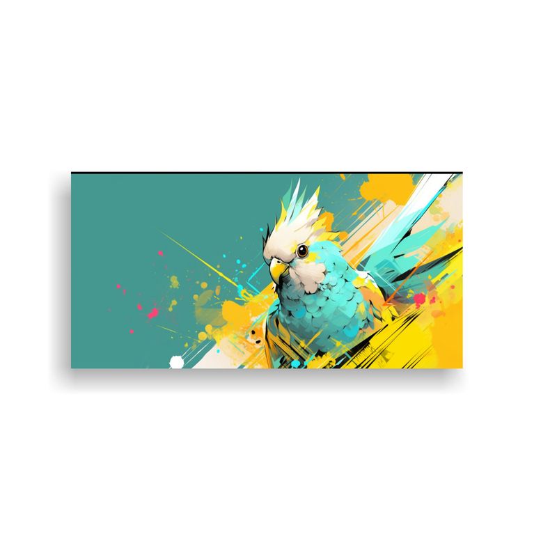 GENERICO - Cuadro Tonos Resistente A Cockatiel En Turquesa Y  160x80cm