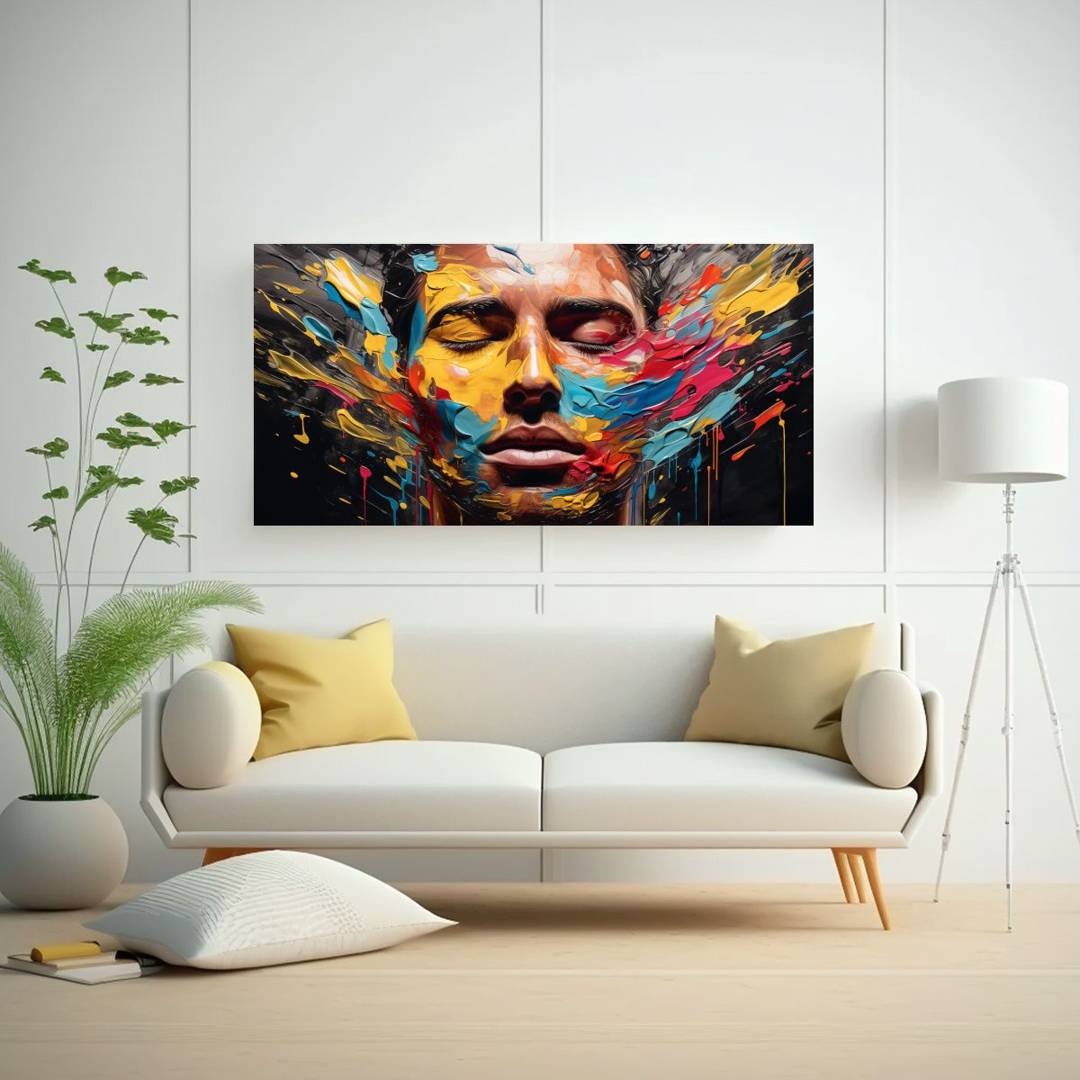 GENERICO - Pinturas Decorativas De Contornos Faciales Y Salpi 160x80cm