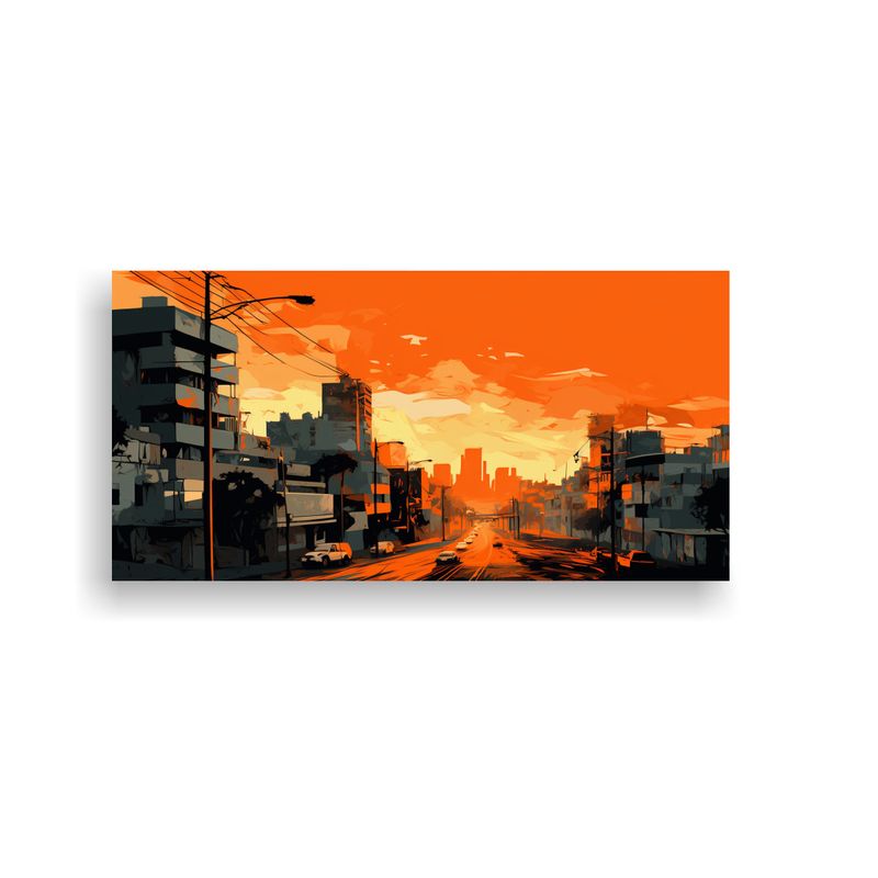 GENERICO - Pinturas Decorativas En Naranja Neonoir Para Santi 160x80cm
