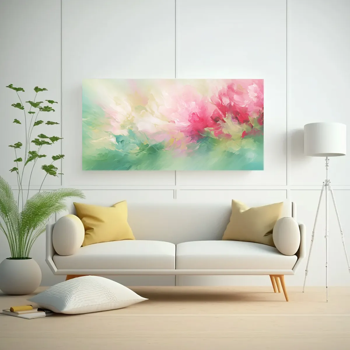 GENERICO - Pinturas Decorativas De Flores Abstractas En Rosa  160x80cm