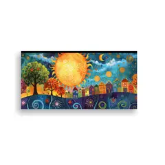 GENERICO - Pintura Surrealista De Escena Diurna En Lienzo Ins 160x80cm