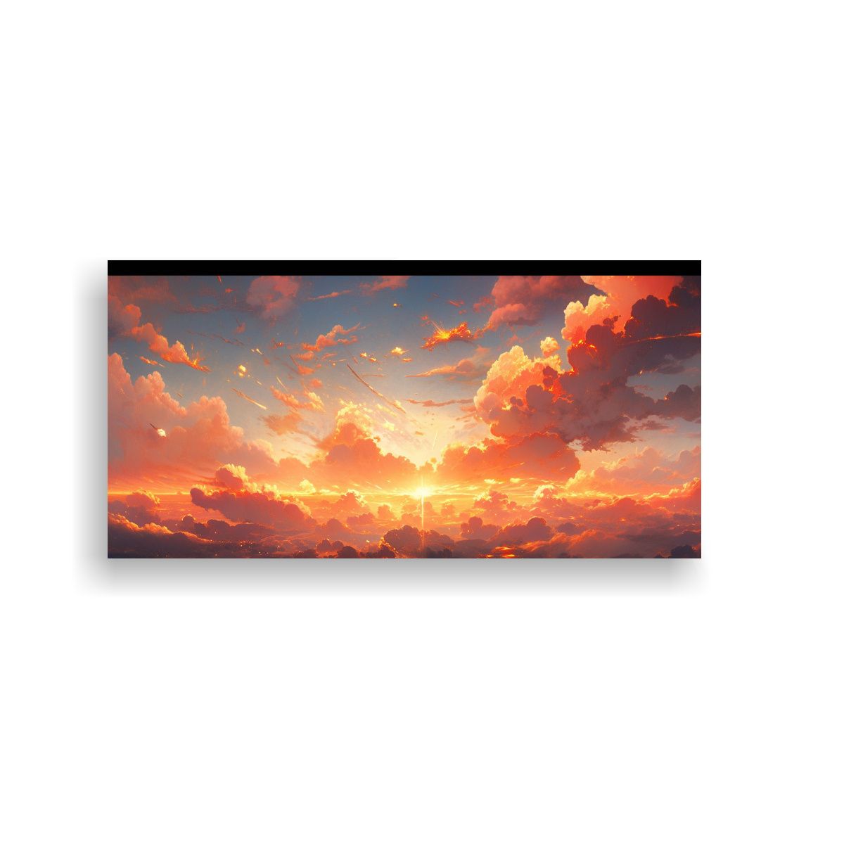 GENERICO - Pintura De Cuadro Temática Amanecer Y Atardecer C 160x80cm