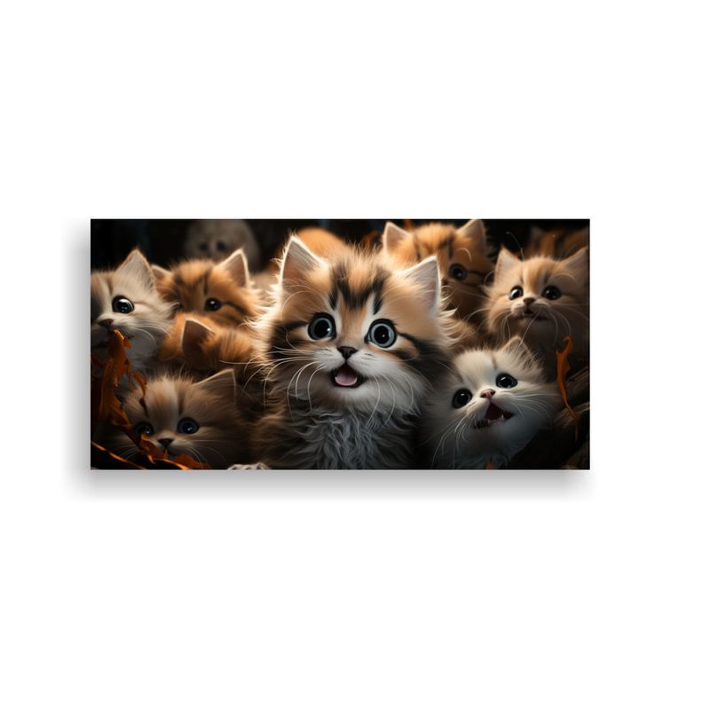 GENERICO - Cuadro De Gatos Sonrientes Lindas Imágenes Para D 160x80cm