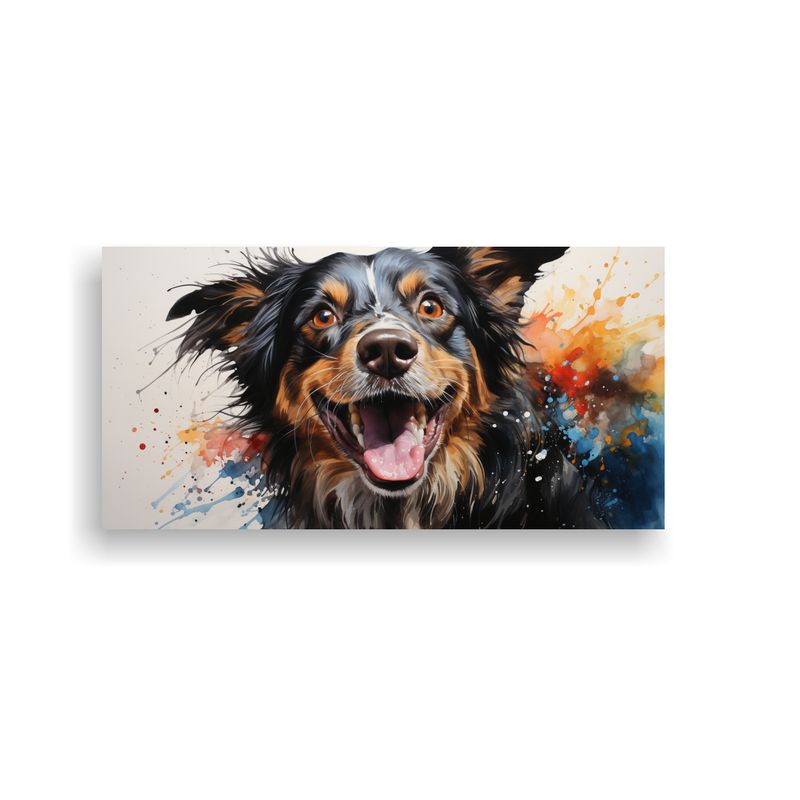 GENERICO - Pintura Minimalista Creativa De Un Perro En Acuare 160x80cm