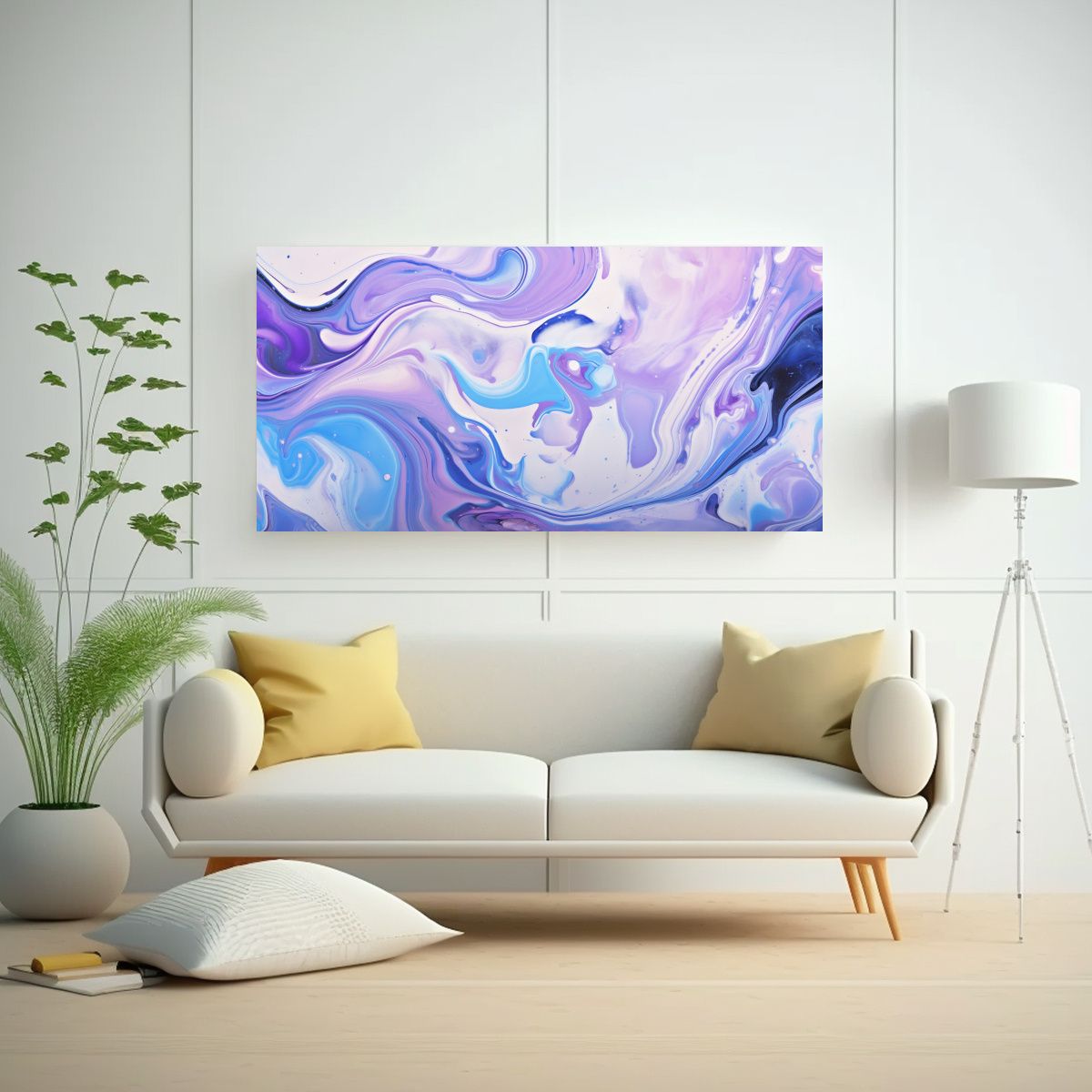 GENERICO - Lienzo Fotografía Luminosa Con Tres Remolinos De  160x80cm