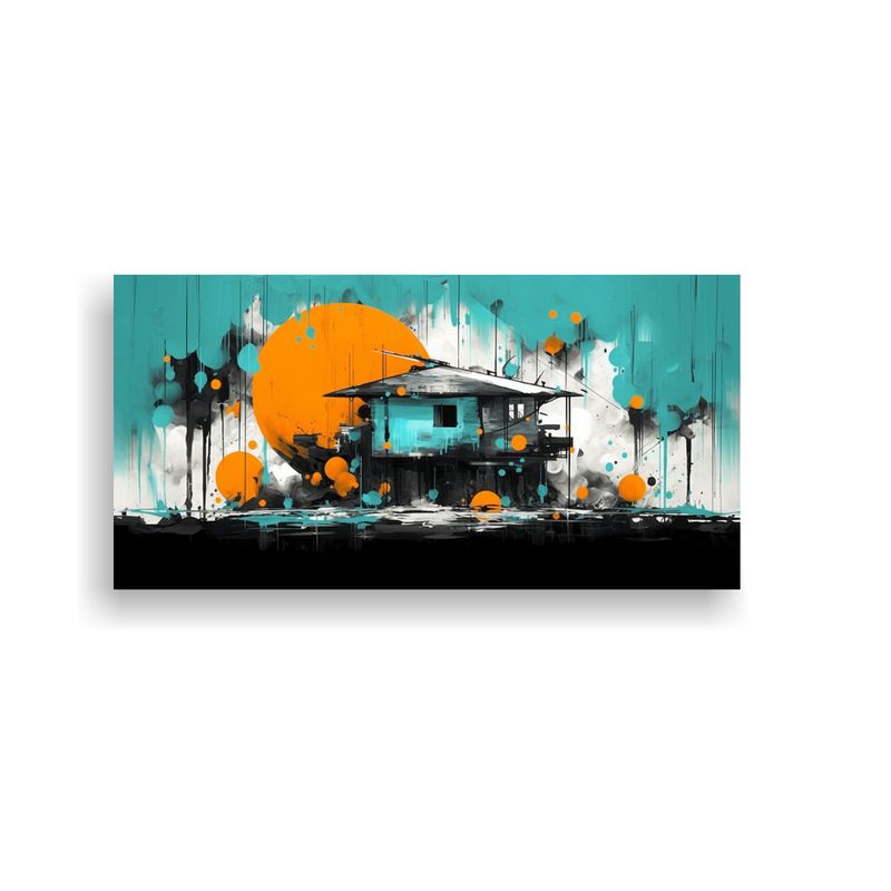 GENERICO - Cuadro Vintage Estrellados Arte Minimalista En Tur 160x80cm