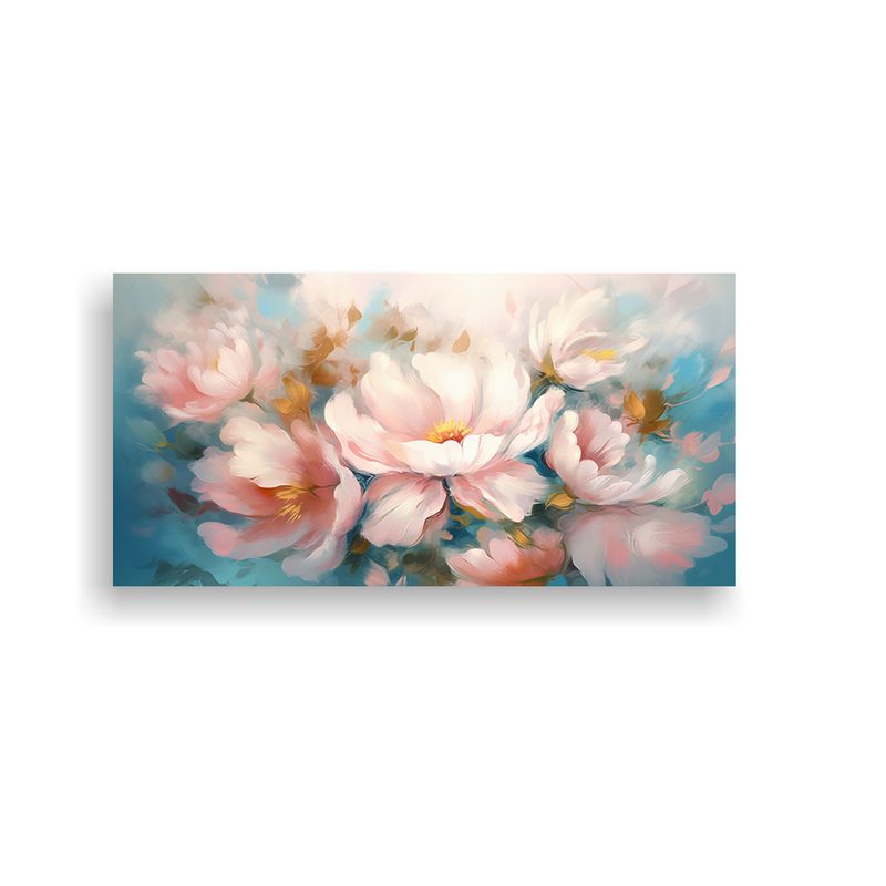 GENERICO - Pinturas Abstractas De Flores En Composición Expr 160x80cm