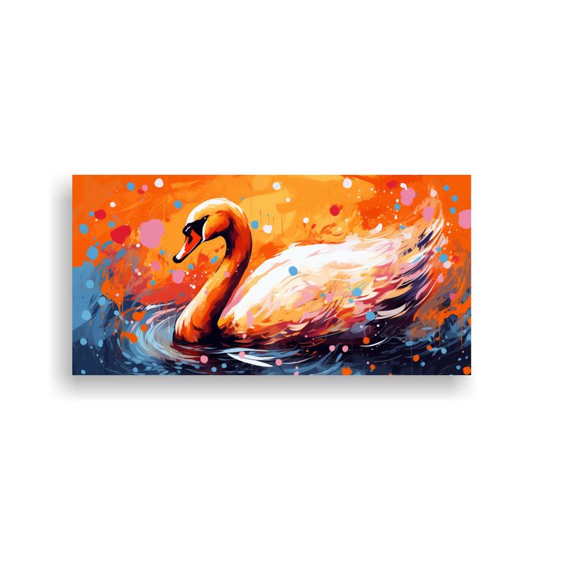 GENERICO - Pintura Decorativa Arte Calidos Impactante Cisne  160x80cm