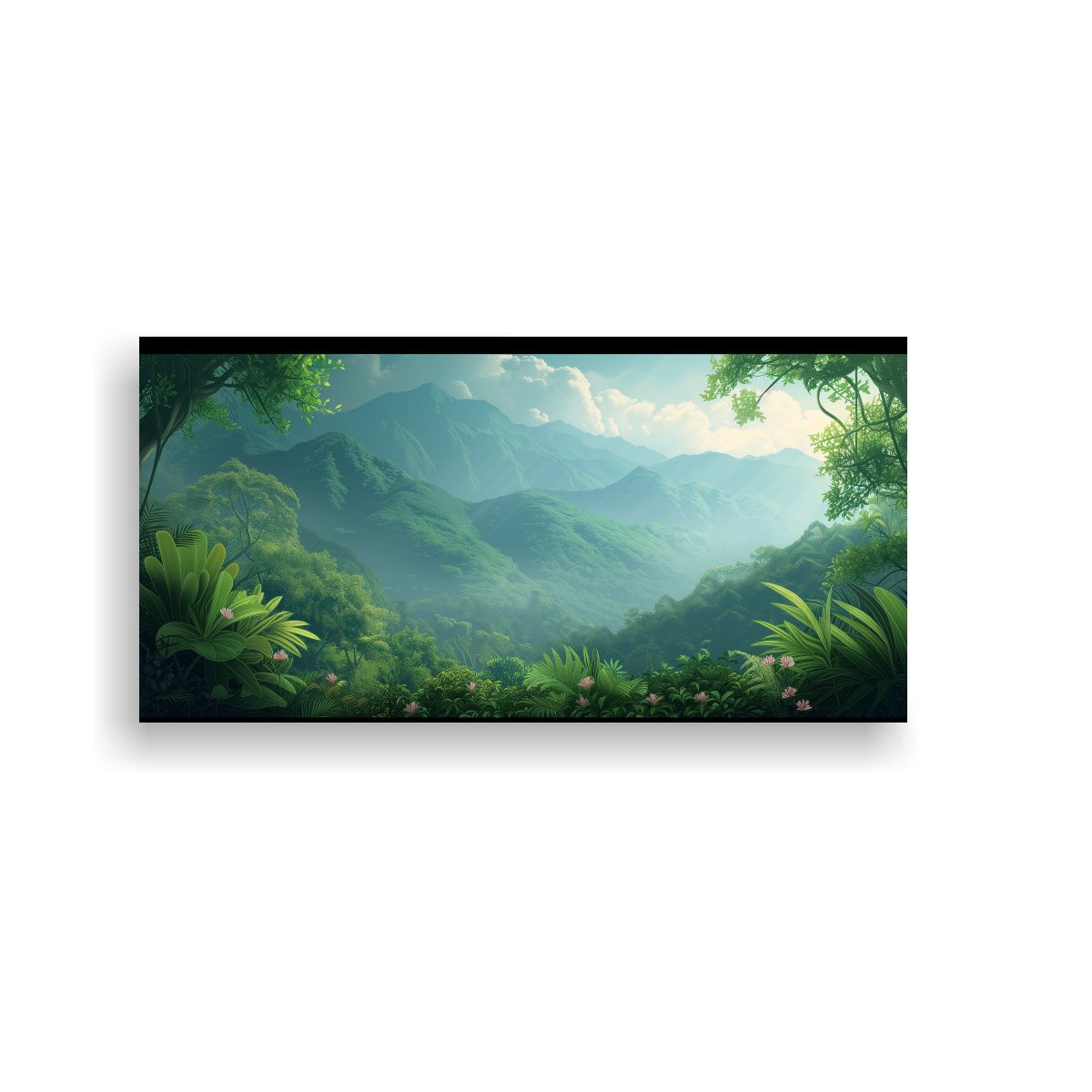 GENERICO - Pintura Decorativa De Acuarela De Montañas Selvá 160x80cm