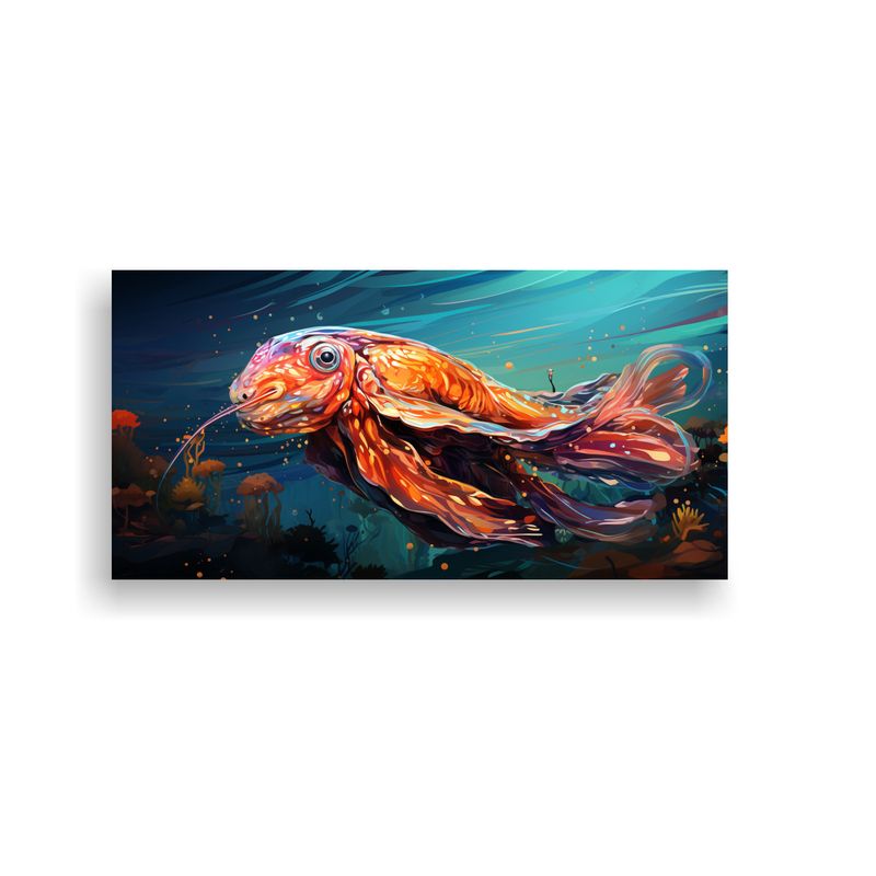 GENERICO - Pintura Decorativa Original De Nautilus Luminoso Y 160x80cm