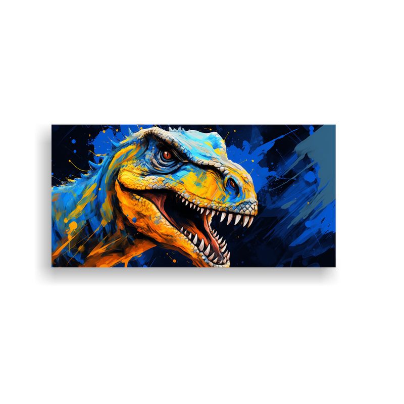 GENERICO - Pinturas Decorativas Neo Pop De Velociraptor En Co 160x80cm