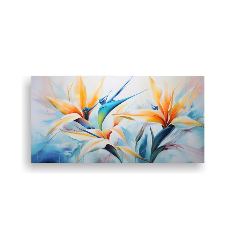 GENERICO - Lienzo De Tela Colores Vibrantes Aves Del Paraíso 160x80cm