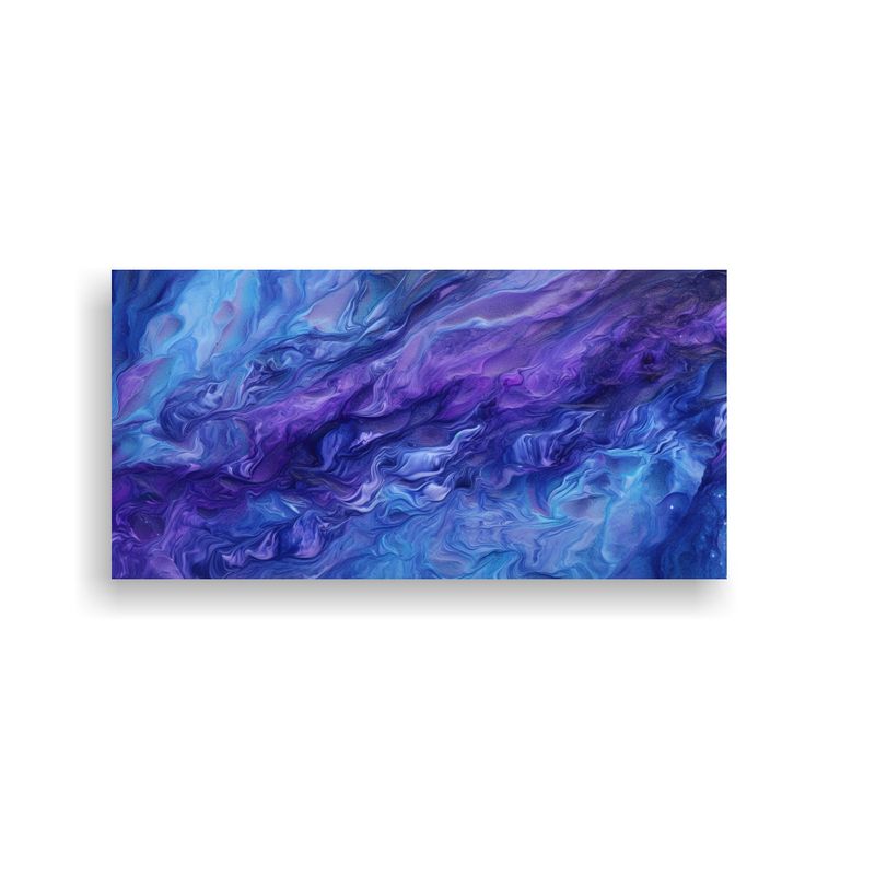 GENERICO - Cuadro Baño Algas Marinas Flotantes En Violeta V 160x80cm