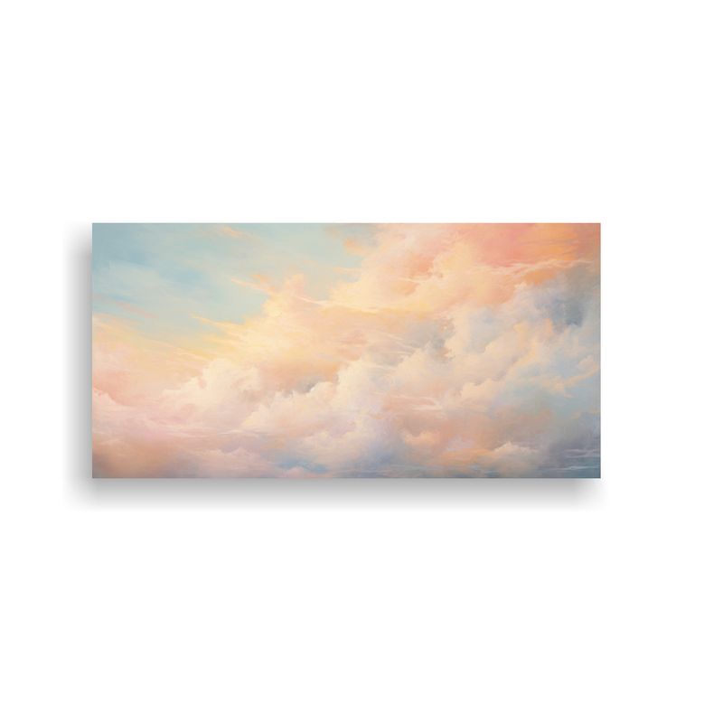 GENERICO - Cuadro Moderno Sala Amanecer Cielo Pastel Abstra 160x80cm