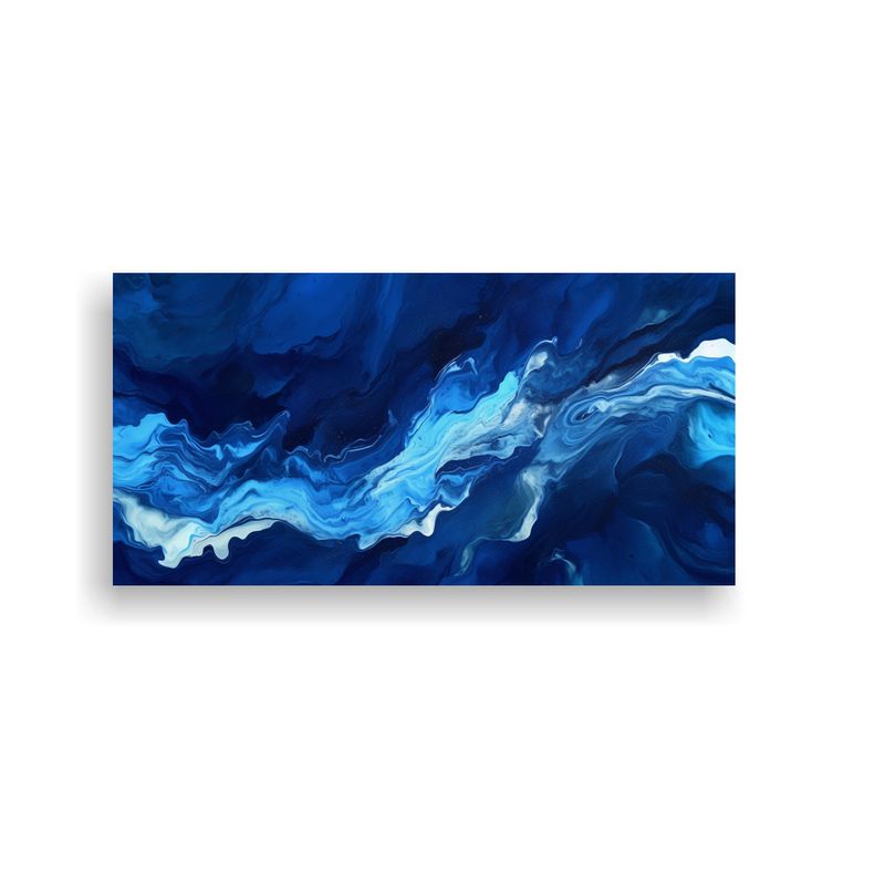 GENERICO - Pinturas Decorativas En Tonos De Azul Marino Arte 160x80cm