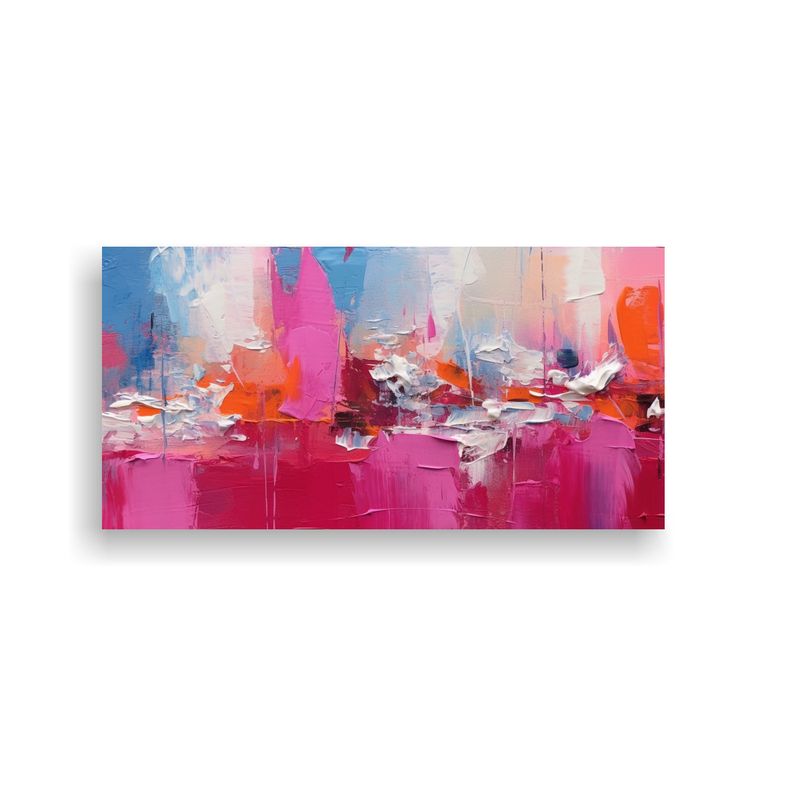 GENERICO - Pintura Abstracta De Un Acogedor Día En La Playa  160x80cm