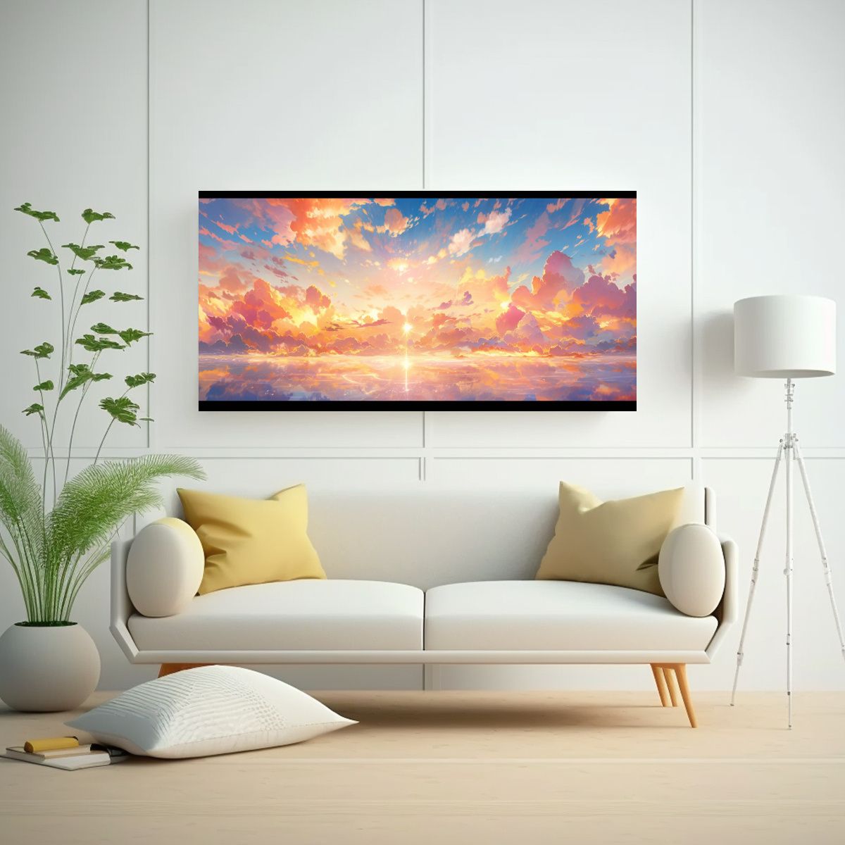GENERICO - Pinturas De Decoración Con Cielos Al Amanecer Y A 160x80cm