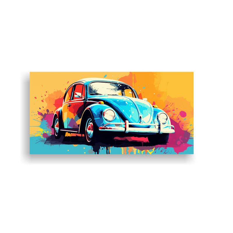 GENERICO - Pintura Lienzo Refinado Con Escarabajos En Colores 160x80cm