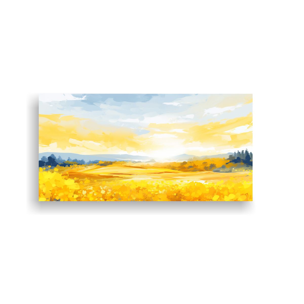 GENERICO - Cuadro Urbano Veraniego Con Líneas Finas En Tonos 160x80cm