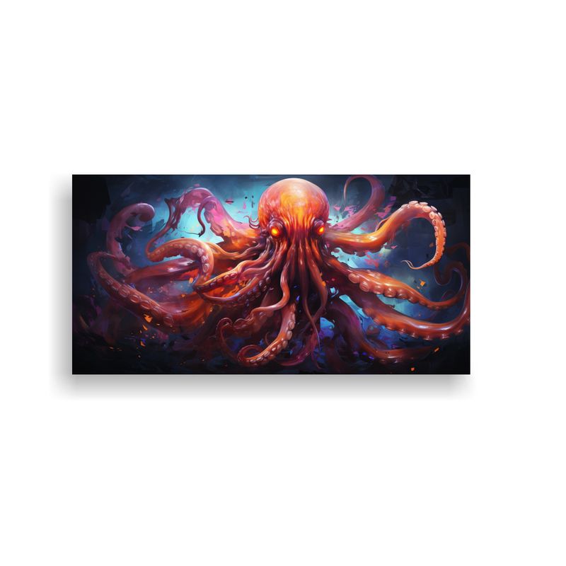 GENERICO - Pintura Al Estilo óleo Dinámica Pulpo Colorido E 160x80cm