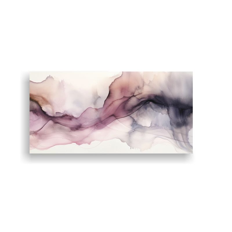 GENERICO - Pinturas En Bastidor Con Textura Acuarela Gris Y M 160x80cm