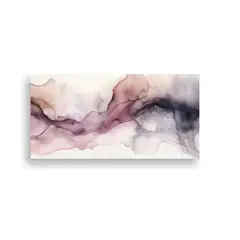 GENERICO - Pinturas En Bastidor Con Textura Acuarela Gris Y M 160x80cm