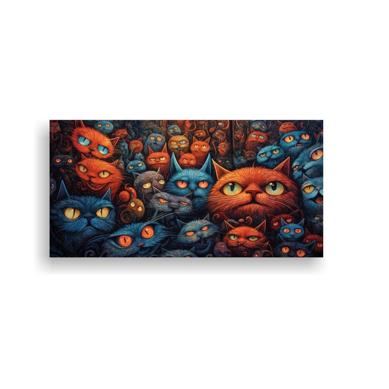 GENERICO - Pinturas De Decoración De Gatos Locos En Estilo D 160x80cm