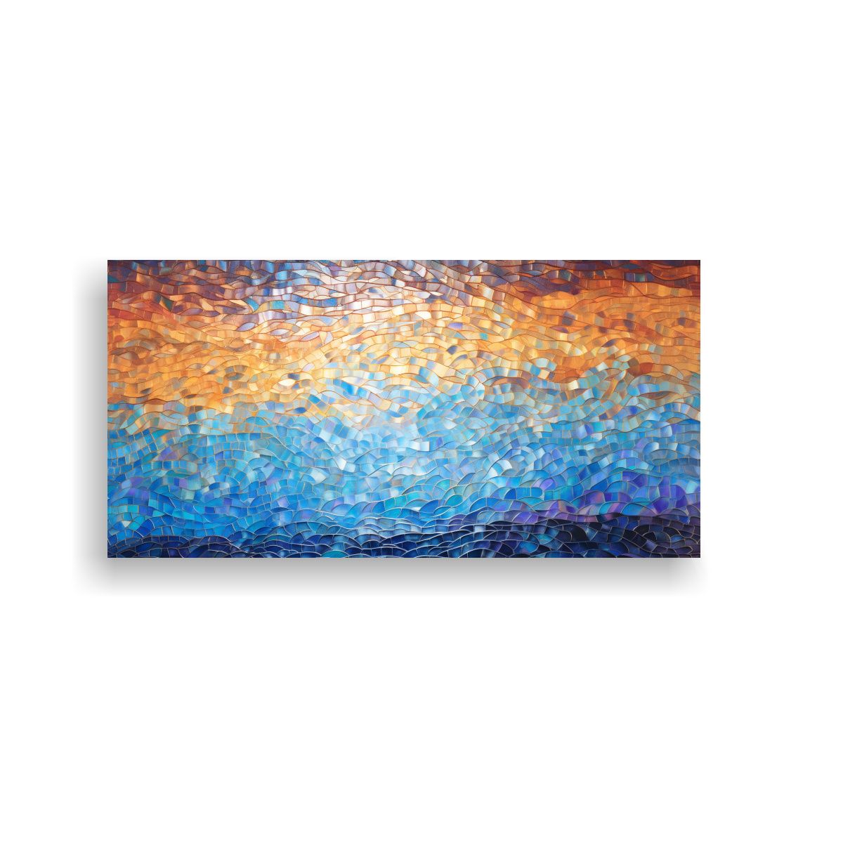 GENERICO - Cuadro Lienzo Decorativo Estilo Puntillismo Lumino 160x80cm