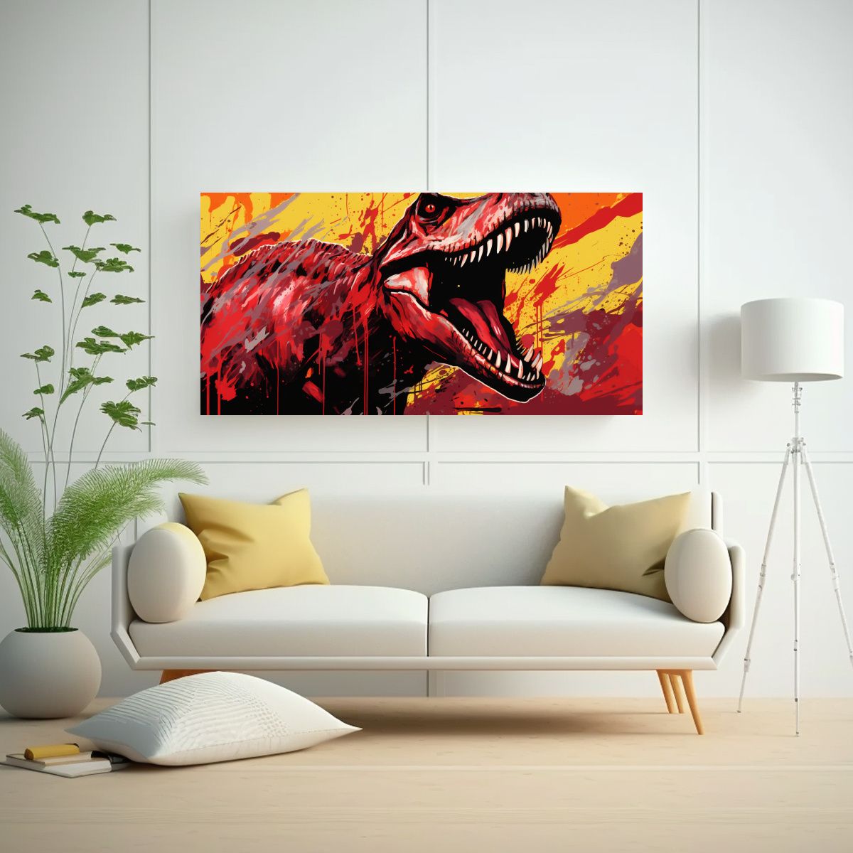 GENERICO - Pinturas Decorativas De Tonos Regalo Para Dinosaur 160x80cm.