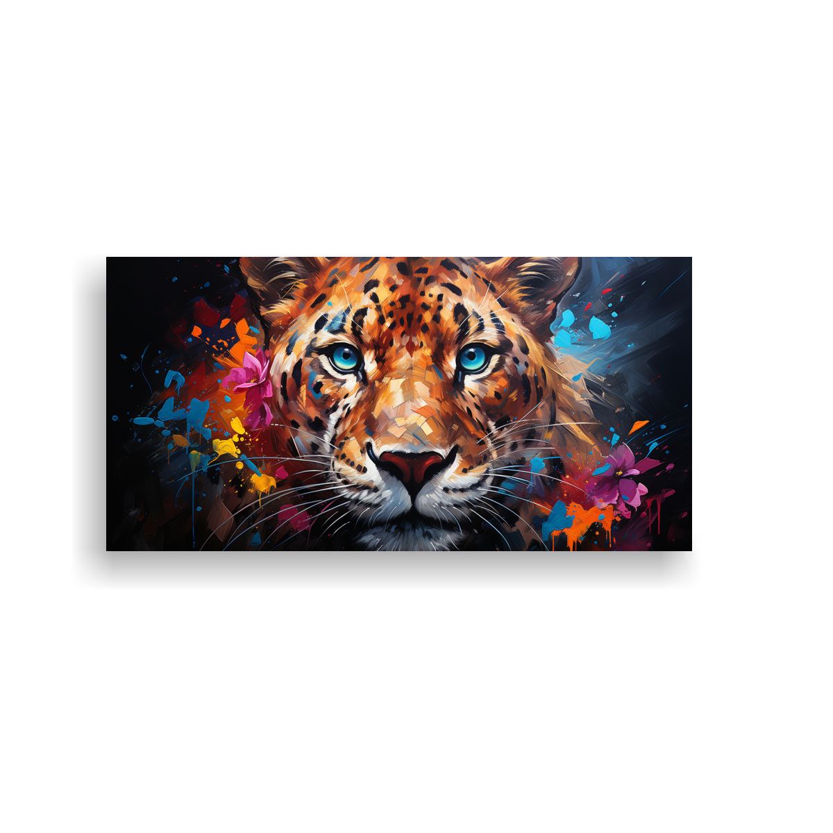 GENERICO - Arte De Pared Con Jaguar En Acuarela Colorida 21 E 160x80cm