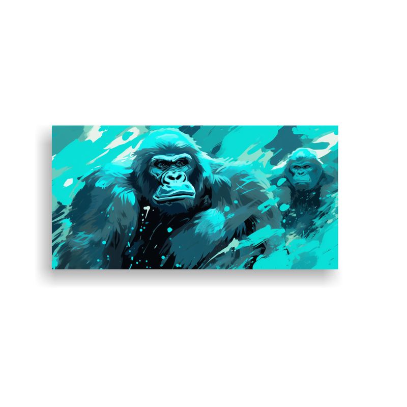 GENERICO - Pinturas Decorativas De Gorilas En Colores Luminos 160x80cm