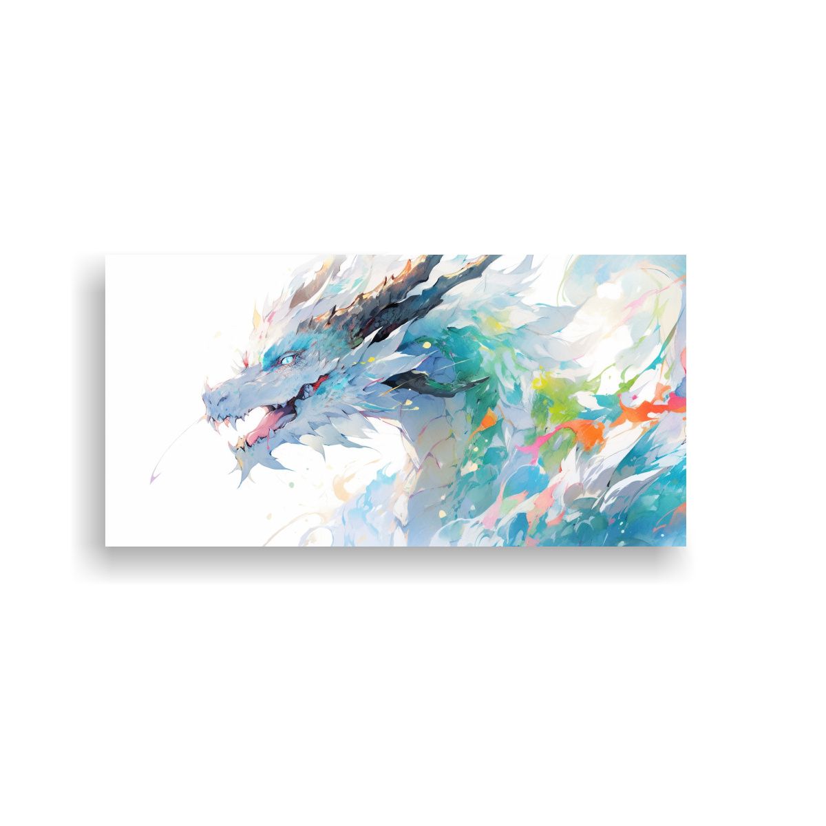 GENERICO - Tema Dragón Acuarela Colorida Estilo Pintura 21 160x80cm