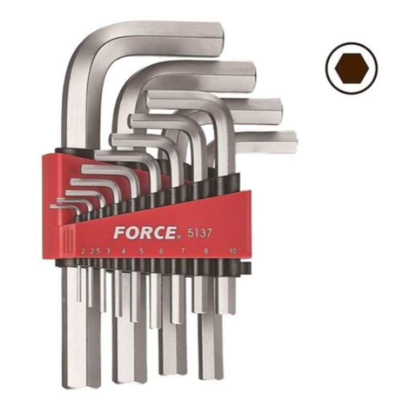FORCE - Juego Llaves Allen Hexagonales 13pz 2 a 19mm 5137 Force