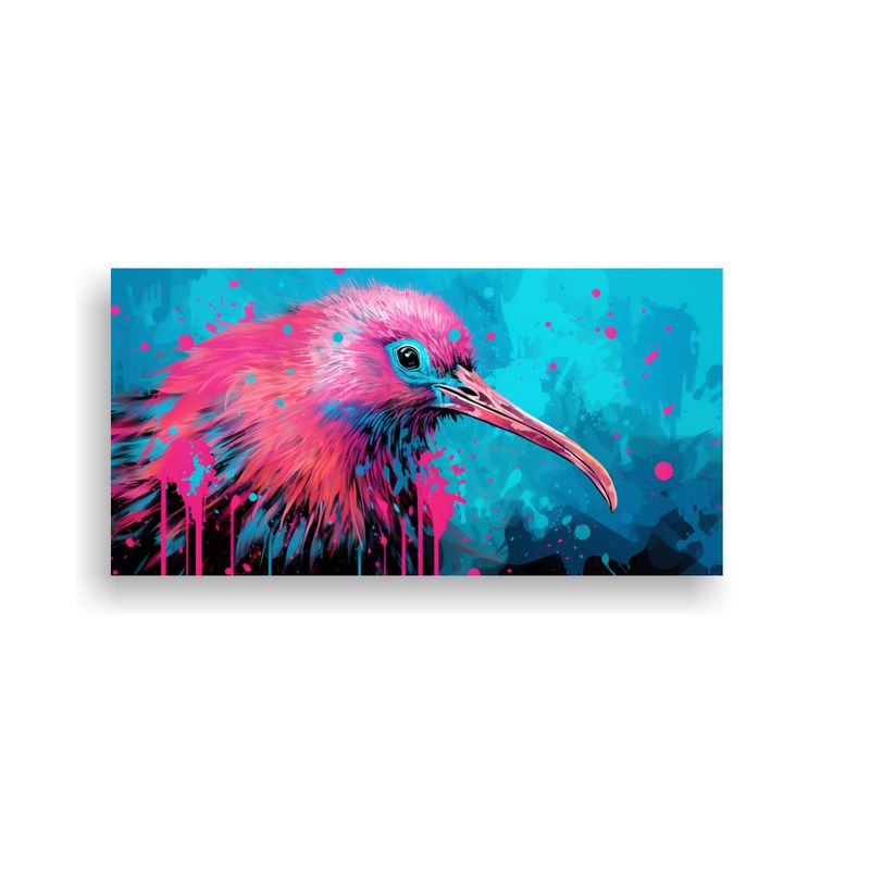 GENERICO - Cuadro Fotografía Temática Kiwi En Colores Turqu 160x80cm