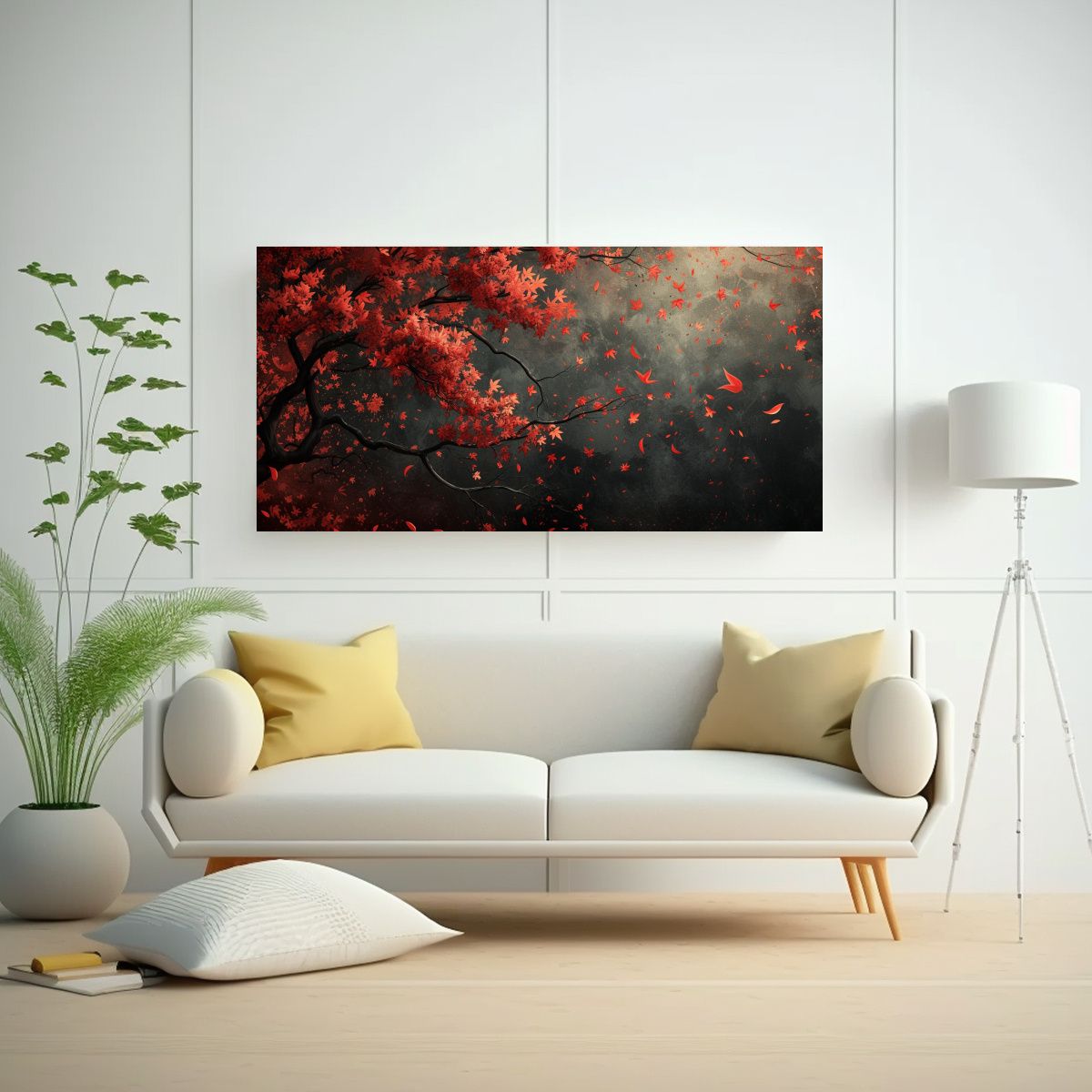 GENERICO - Pintura Decorativa De Patrón Intenso Sobre Fondo  160x80cm.